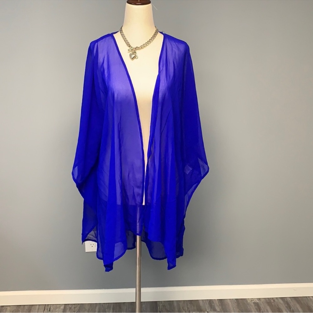 Charlotte Russe Royal Blue Sheer Cover-Up
